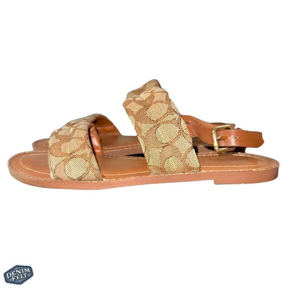 Coach Brown Signature Flats - Picture 8 of 14